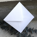 Briefumschlag Umschlag Kuvert quadratisch weiss weiß gerippt 14x14 cm